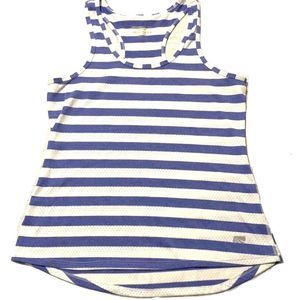 FREE Tank top blue and white stripe athletic mesh